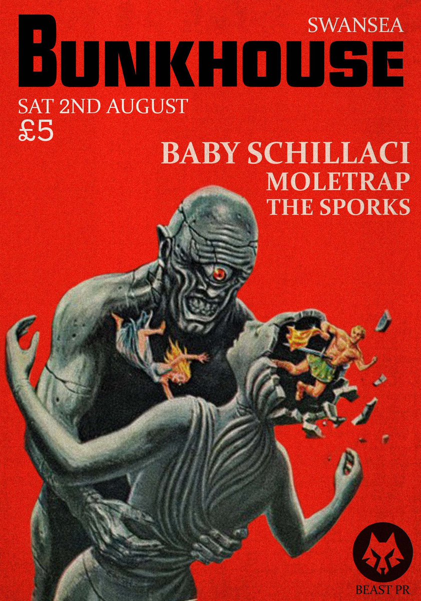 Swansea it’s been a while please spend the night with us on Aug 2nd <a href="/TheBunkhouseSA1/">The Bunkhouse Swansea</a> 

Baby Schillaci

gigantic.com/baby-schillaci…