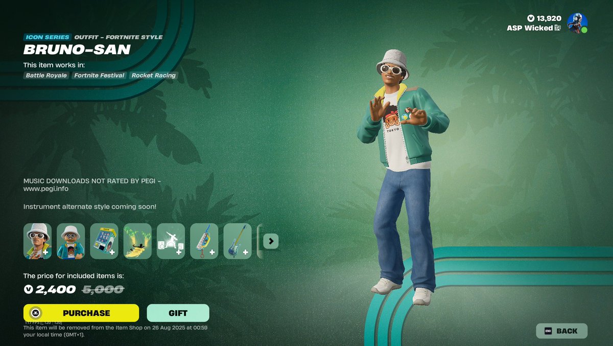 🚨WORLD TOUR BUNDLE GIVEAWAY 🚨 

Enter to win the Bruno Mars Bundle! DON'T MISS OUT!

✅ Follow <a href="/AspectEsportFN/">ASPECT</a> &amp; <a href="/WickedWaynee/">ASP Wicked</a>
❤️ Like &amp;♻️Retweet 
🫂 Tag Three Friends! 

Winner Announced Friday 11th of July at 9PM! #Fortnite