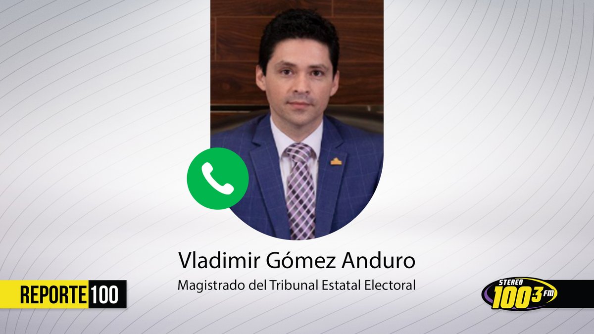 Uniradio Informa Sonora (@uniradiosonora) on Twitter photo #Reporte100 | El magistrado presidente del <a href="/TEE_Sonora/">Tribunal Estatal Electoral de Sonora</a>, <a href="/G_Anduro/">Vladimir Gómez A.</a>, nos informa sobre las impugnaciones judiciales.
¡Síguenos en redes sociales!
🔴 YT n9.cl/8wmvhp | FB n9.cl/wkhcx #Reporte100 | El magistrado presidente del <a href="/TEE_Sonora/">Tribunal Estatal Electoral de Sonora</a>, <a href="/G_Anduro/">Vladimir Gómez A.</a>, nos informa sobre las impugnaciones judiciales.
¡Síguenos en redes sociales!
🔴 YT n9.cl/8wmvhp | FB n9.cl/wkhcx