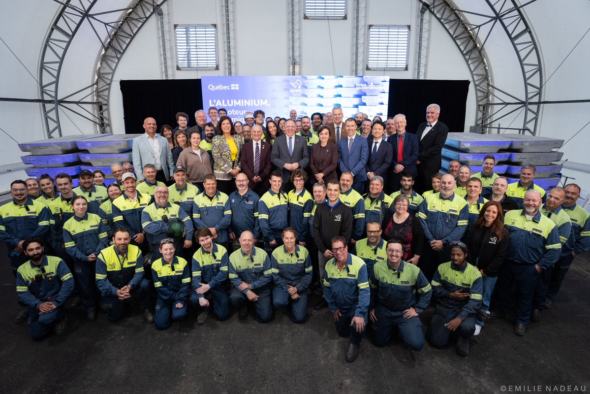 CFrechette's tweet image. J’étais avec le premier ministre @francoislegault et @CJKateri pour annoncer une entente entre Alouette @hydroquebec, laquelle est associée à un investissement majeur de 1,5 milliard de dollars, entièrement financé par l’entreprise.
Le Québec produit 70 % de tout l’aluminium en…
