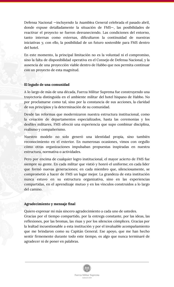 Fuerza Militar Suprema | HabboES tweet media