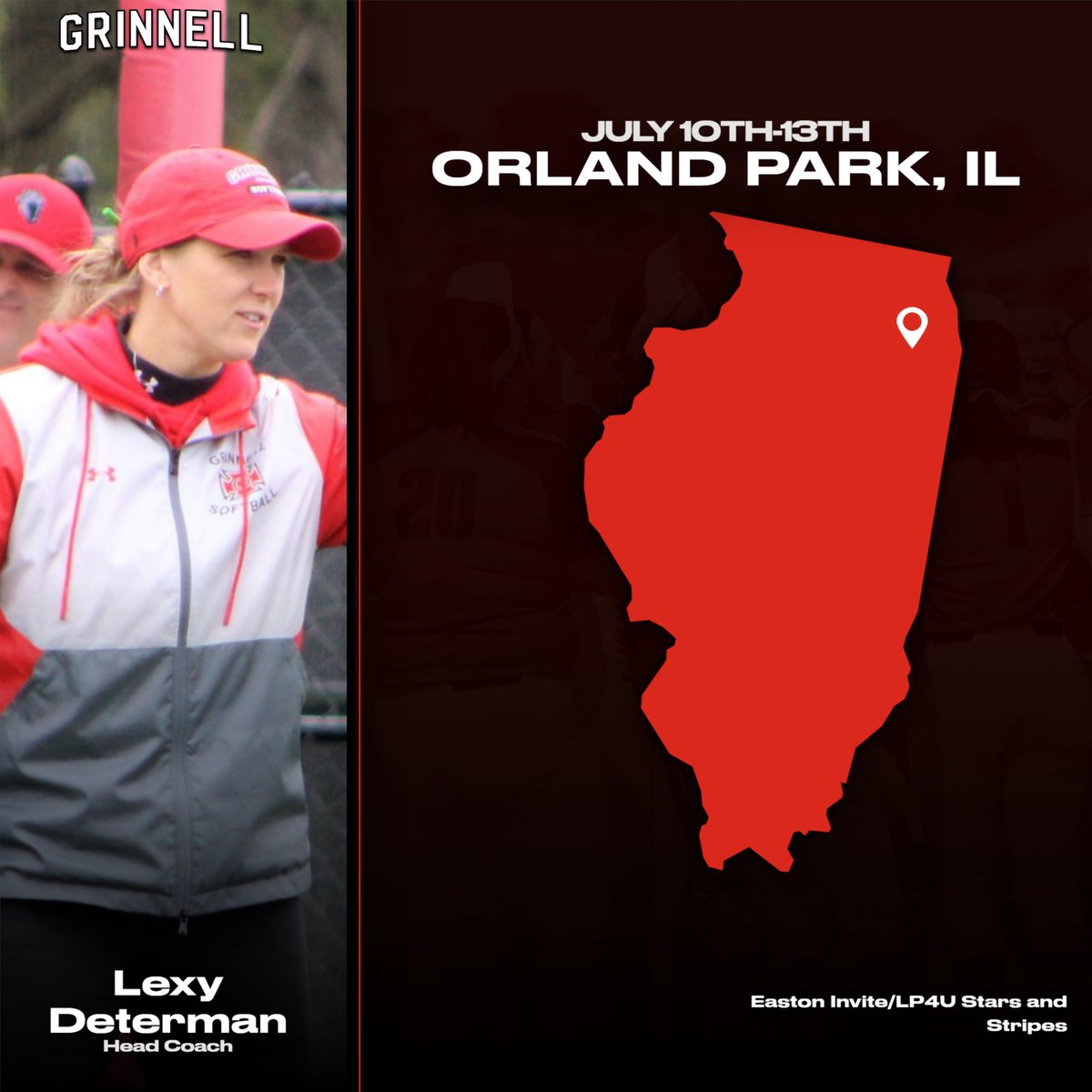 Coach Determan will be spending her weekend in Orland Park, IL. She will be attending both the Easton invite and LP4U Stars and Stripes. She's looking forward to watching a lot of good softball, so send over your schedule for either tournament!!