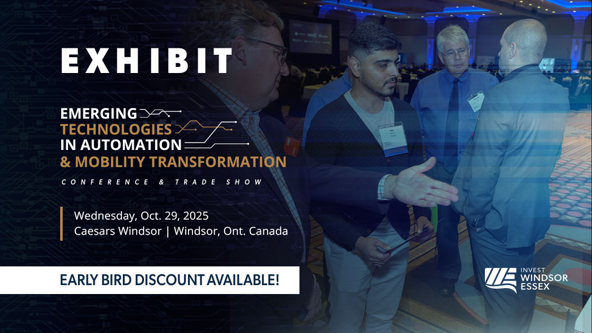New this year! Two conferences in one! Emerging Technologies in Automation now includes the Mobility Transformation conference. Join us as an EXHIBITOR with your cutting-edge innovations! 

Grab the EARLY BIRD PRICING until July 31! Learn more and register as an exhibitor today!