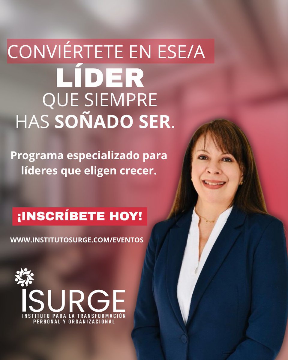 ¿Listo para ser el líder que siempre has soñado?
Con nuestro programa, Líder 2025, transformarás tu forma de liderar desde adentro hacia afuera.

🎯 Lidera con estrategia, claridad y propósito.

Conoce más aquí 👉 institutosurge.com/eventos/

#Líder2025 #ISURGE #LiderazgoConPropósito