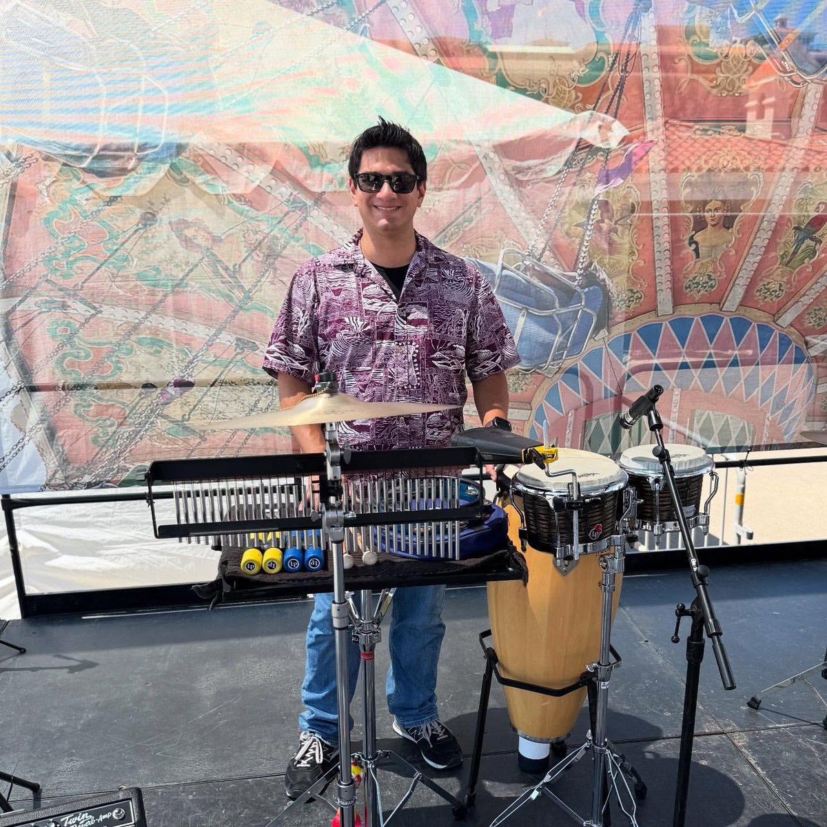 GroverProPerc's tweet image. The Grover Pro 45th Anniversary tambourine with @chrisamar0 at DEL MAR FAIR - 4TH OF JULY 2025!!

Always one of my favorite annual performances is getting to play at the County Fair with @musiciansclub.sd; this being my 4th year! 🌊🎆
 #tambourine #4thofJuly #groverpropercussion