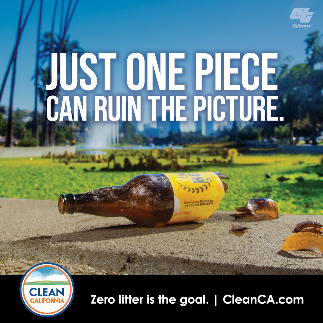 CaltransHQ's tweet image. Let’s keep California beautiful together! By not littering, we can create healthier, safer spaces for everyone. Ready to bring the #ZeroLitter movement to your community? Explore how you can get involved today at CleanCA.com. #CleanCA @CAgovernor