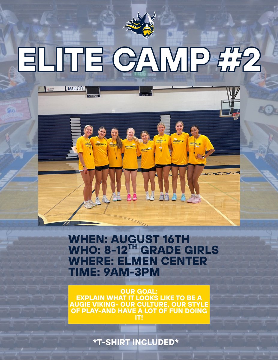 ELITE CAMP #2

We have 1 more session of the summer! Be ready for shooting, 5 v 5, getting to learn more about our program and tour campus!💪🏀

We hope to see you there! 
Click the link to join us😊

bit.ly/3HZhqsb

#BuildingChampions