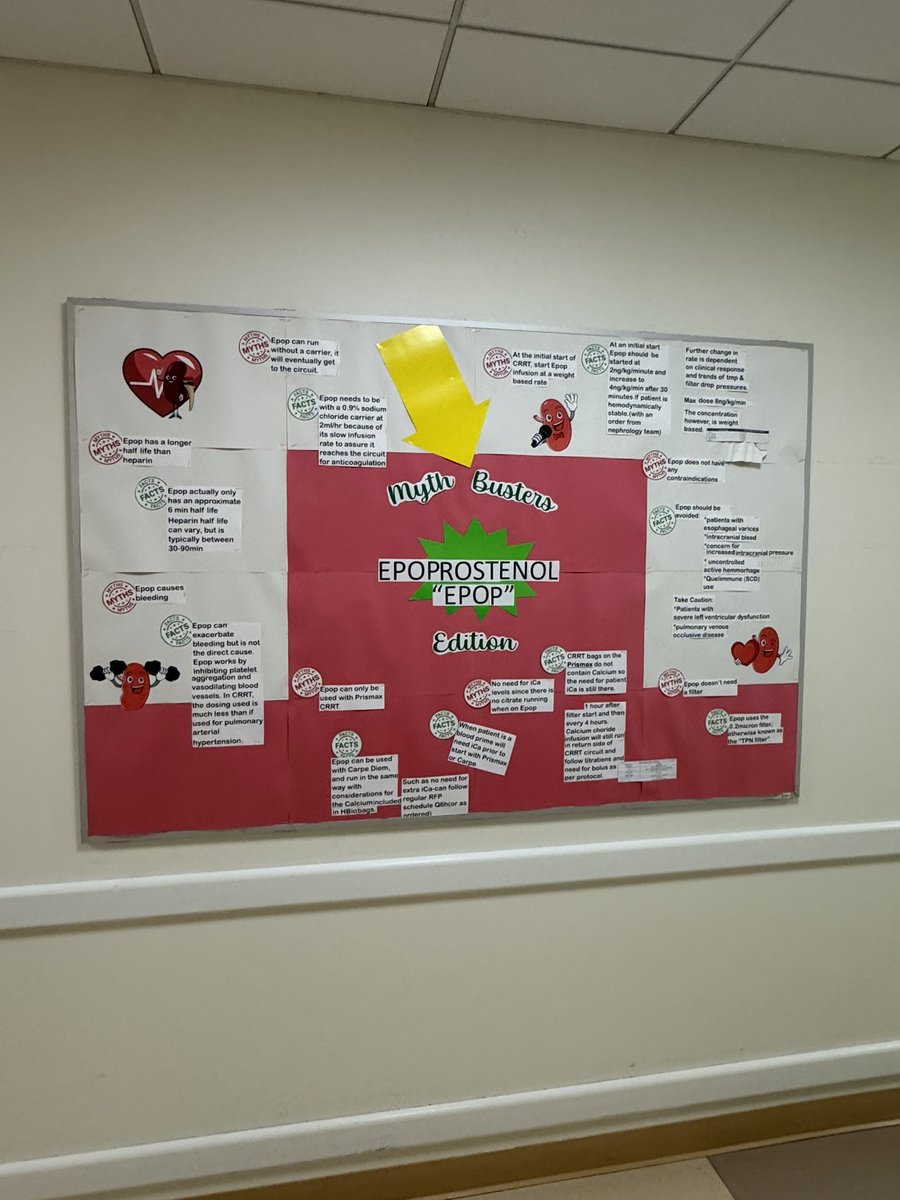 Loving these epoprostenol “myth busters” put together by our phenomenal acute dialysis and pheresis therapy (ADAPT) nursing team.

Once you EPOP, the fun don’t stop! 🫘💉
