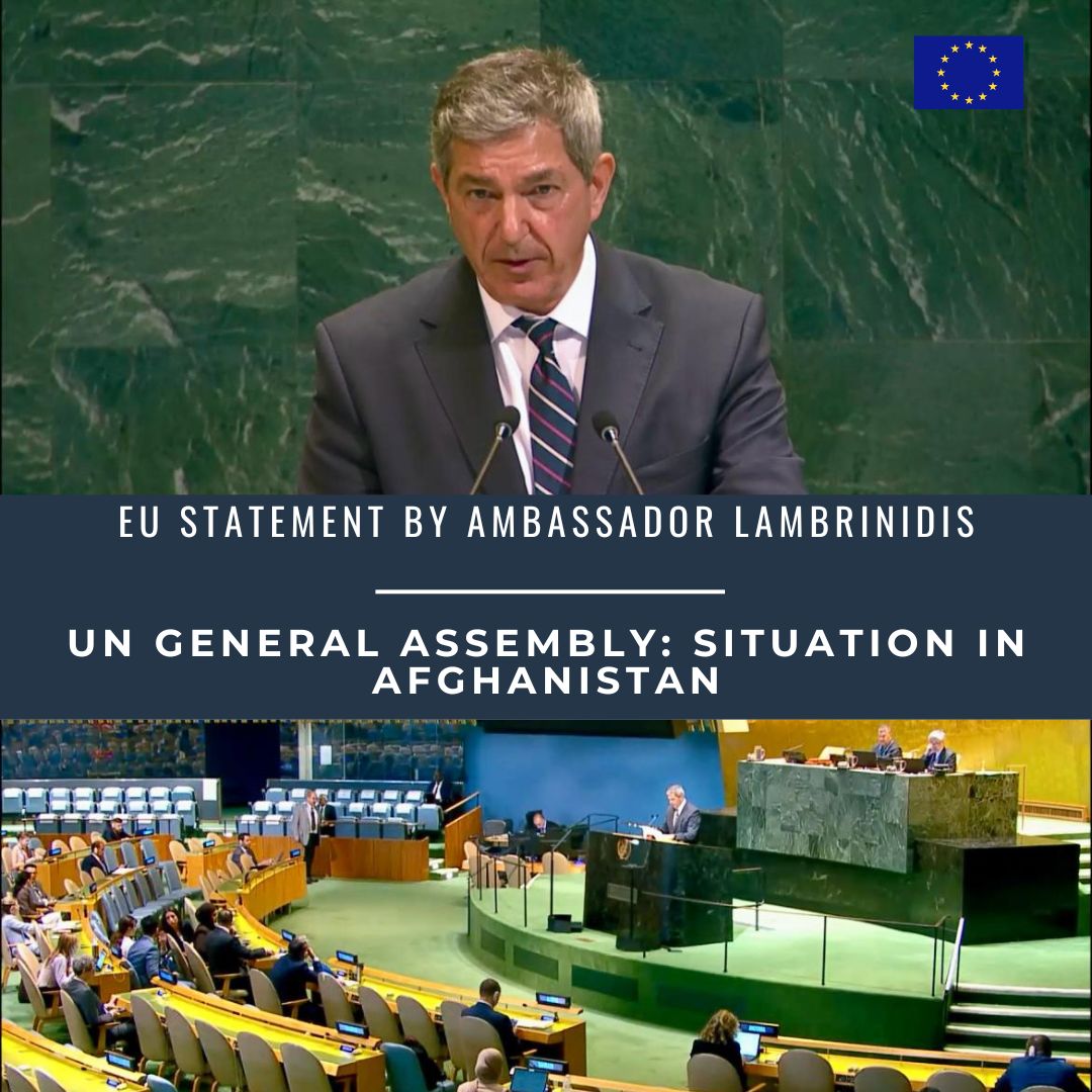 The situation in Afghanistan is dire, especially for women &amp; girls. 

Together with international partners, the EU supports the Afghan people and promotes a peaceful, stable &amp; prosperous future for the country.
➡️eeas.europa.eu/delegations/un…