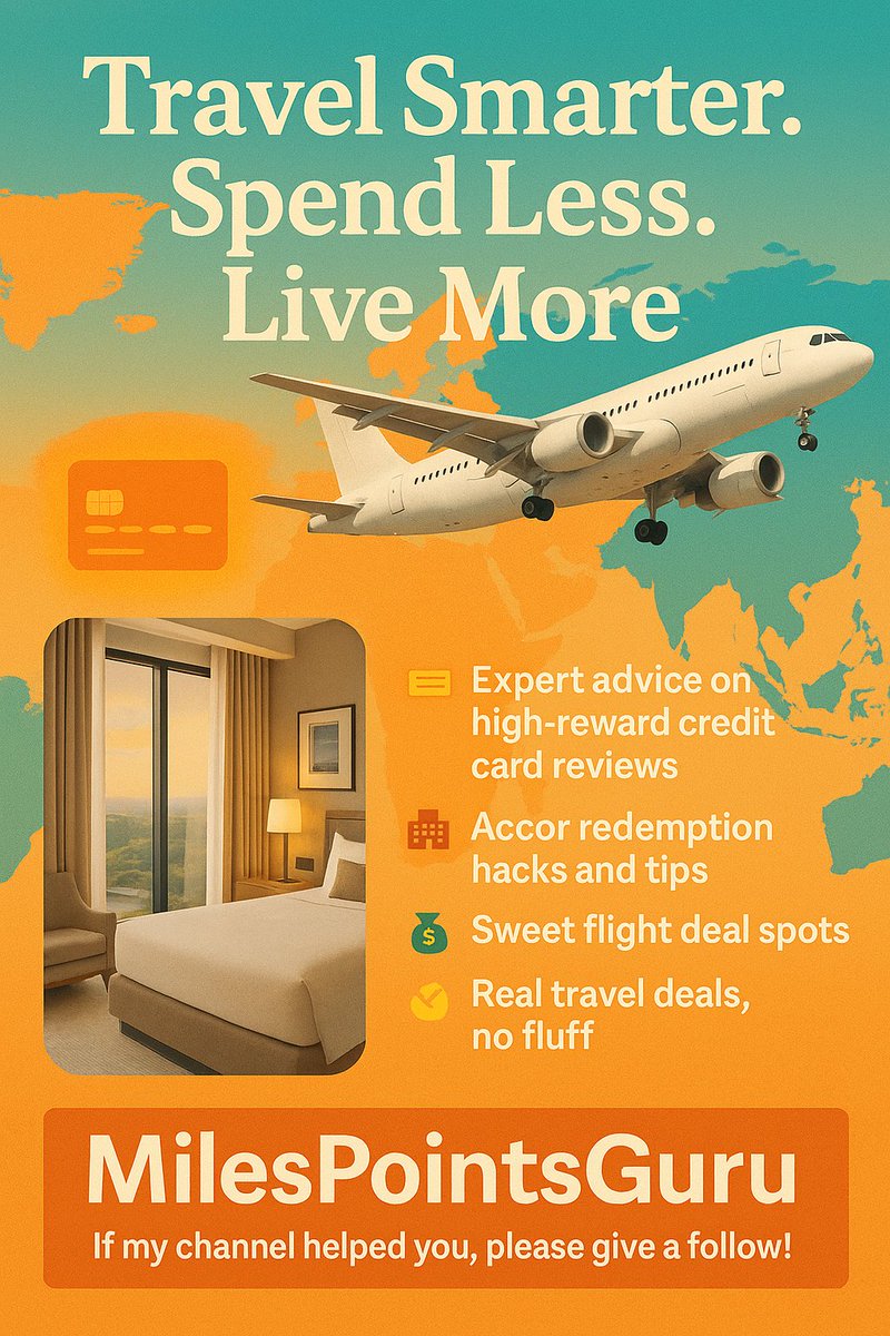 gurumilespoints's tweet image. ✈️ New Follower here or you stumbled upon this post while scrolling? Let me save you some bucks — and help you travel smarter.

Hey, I’m MilesPointsGuru 👋
My Twitter (X) handle is all about saving you money and making your travel game smarter, sharper, and way more rewarding.…