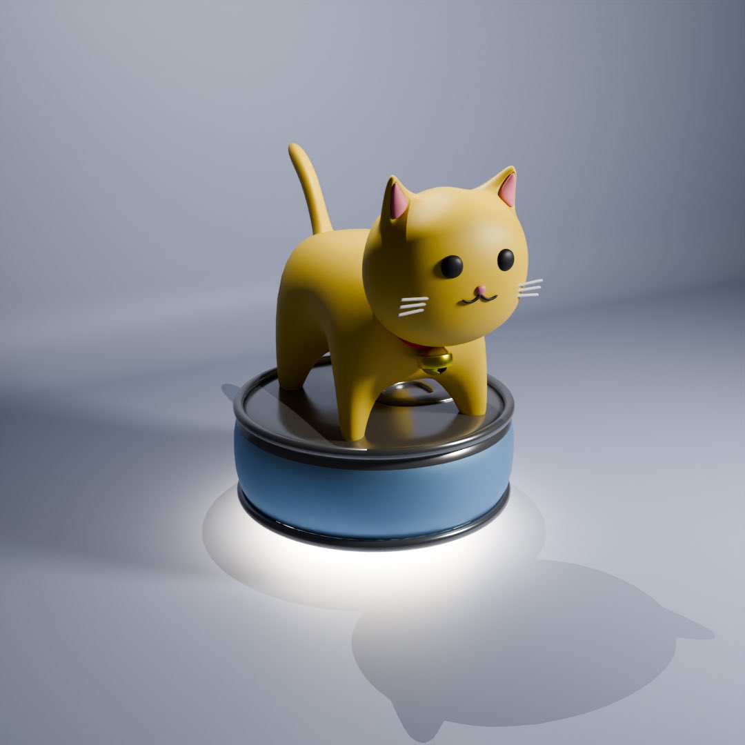 yayuyonosuke5's tweet photo. day7
デスクと諸々!背景いじり忘れてた🥲
あとは猫様を3DBibiさんの動画をみながら猫風にアレンジ。
形状整えていくの難しい…
猫缶は浮いてる感でてますかね?🤔💦笑
the cat can fly.
#blender
#blender初心者
#3D
#catcan https://t.co/D1mF46Hw5V