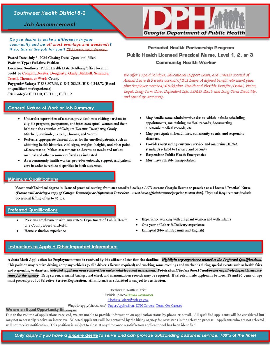 The Southwest Health District is hiring! Find more opportunities and apply at swhealthdistrict.org/employment-opp…