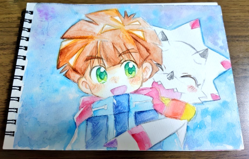 hamu_ym's tweet image. 半年くらい前の描きかけを完成させたせいで季節感ガン無視になった絵