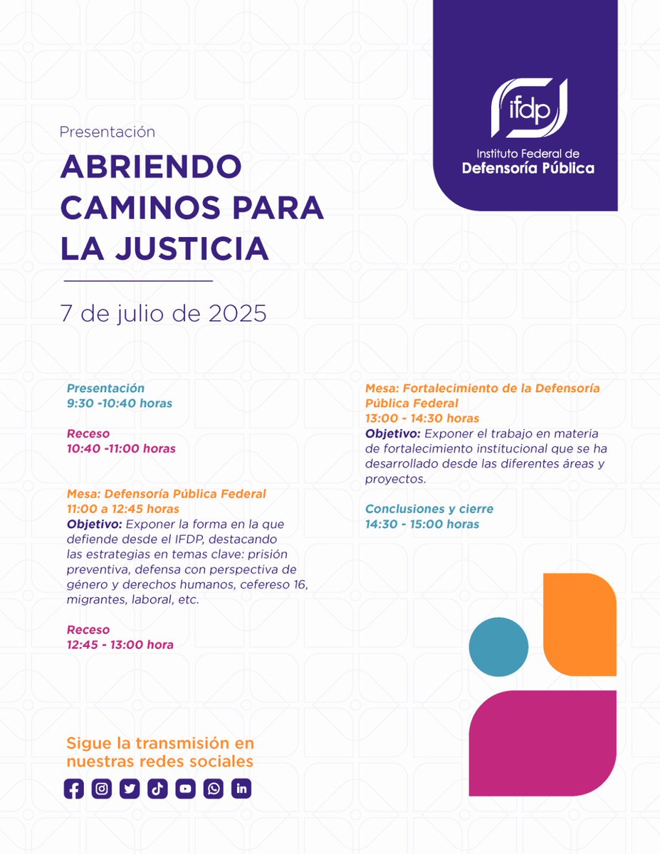 EquisJusticia's tweet image. ¿Cómo defiende la Defensoría Pública los derechos de las personas ante las injusticias? Hoy se presentan avances y estrategias que han implementado 💡 Nuestra @_FatimaEk modera la primera mesa. ¡Sigue la transmisión vía redes de @defensoriaifdp!