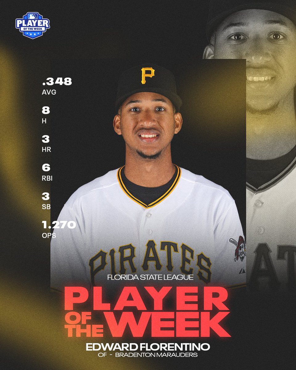 Edward Florentino has been named Florida State League Player of the Week 👏