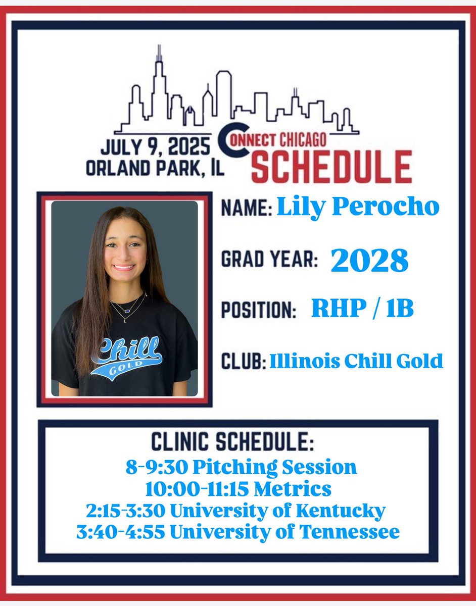 Lily Perocho 2028 (@lilyperocho2028) on Twitter photo I’m looking forward to attending <a href="/DDSBandEvents/">Diamond Direction</a>! <a href="/ILChillGold/">Chill Gold Softball</a> <a href="/UKsoftball/">Kentucky Softball</a> <a href="/UKCoachLawson/">Rachel Lawson</a> <a href="/UKCoachLawson/">Rachel Lawson</a> <a href="/Vol_Softball/">Tennessee Softball</a> <a href="/PurdueSoftball/">Purdue Softball</a> <a href="/JoRichwood/">Jordan</a> <a href="/CoachMFrezzotti/">Magali Frezzotti</a>
See you there! 👀 I’m looking forward to attending <a href="/DDSBandEvents/">Diamond Direction</a>! <a href="/ILChillGold/">Chill Gold Softball</a> <a href="/UKsoftball/">Kentucky Softball</a> <a href="/UKCoachLawson/">Rachel Lawson</a> <a href="/UKCoachLawson/">Rachel Lawson</a> <a href="/Vol_Softball/">Tennessee Softball</a> <a href="/PurdueSoftball/">Purdue Softball</a> <a href="/JoRichwood/">Jordan</a> <a href="/CoachMFrezzotti/">Magali Frezzotti</a>
See you there! 👀