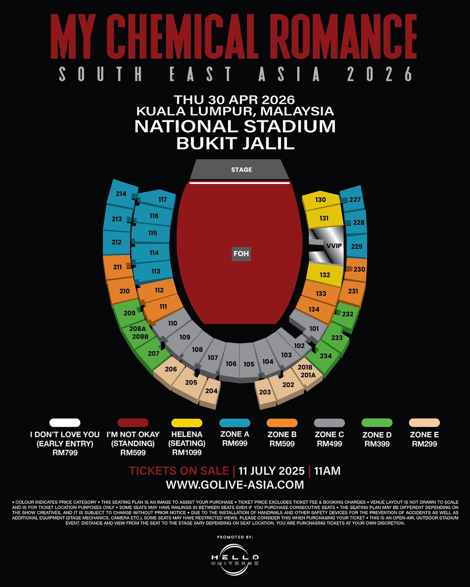 nfhazwani's tweet photo. Help RT

Ticketing service MY CHEMICAL ROMANCE LIVE IN KUALA LUMPUR

📌Experienced-check the pinned tweet for previous ticketing
📌RM75 sc per tix (100% refundable)
📌Must be OK with separate seats if NO sbs

DM to book 💜

#MCRinMY #MCRinKL #MYCHEMICALROMANCEinKL
#MCRLIVEinKL https://t.co/tle5TZK2pJ