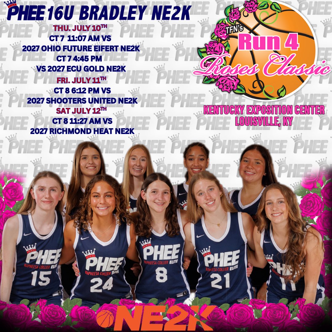 Looking forward to this upcoming week at Run4Roses! Lets go🔥<a href="/NE2KHoops/">NE2KHoops</a> <a href="/PheeElite/">Napheesa Collier Elite</a> <a href="/MrsBaller_3/">Aqua Bradley</a>