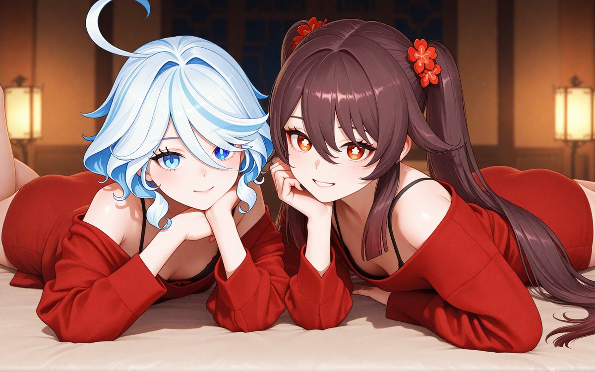 💙📷❤️

#furina #hutao #GenshinImpact #AIart #Genshin