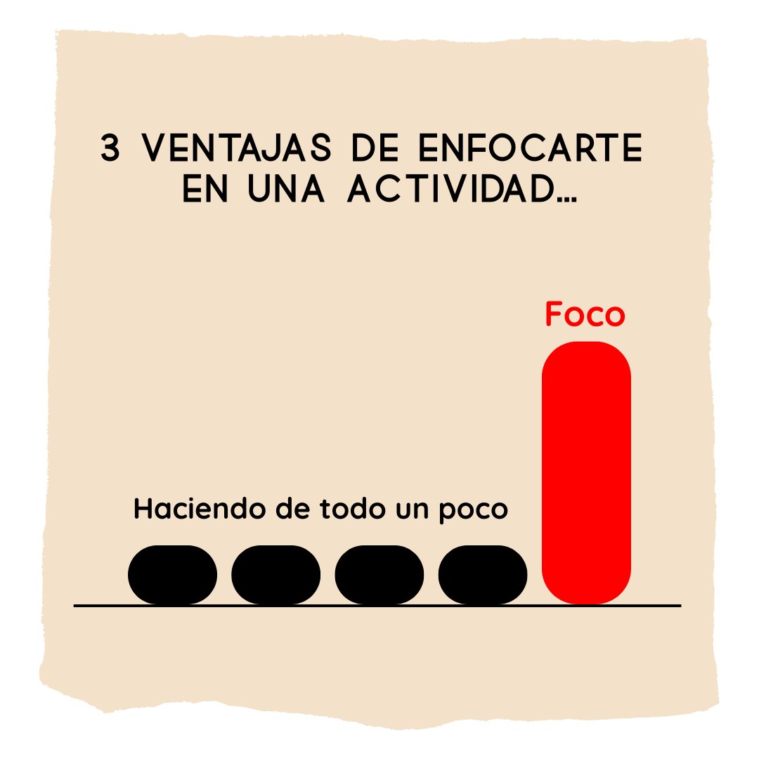 ignaciomonje36's tweet photo. Cuando comencé a emprender quería abarcarlo todo. Me sentía con la energía para hacer mil cosas a la vez: que la web, que las redes, que el producto, que hablar con gente...

Y claro, el resultado fue de mucho esfuerzo repartido y la sensación de que no avanzaba en nada.

Hasta que me di cuenta del poder de poner foco en una sola cosa, en una actividad... 

3 principales ventajas que esto tiene... 🧵