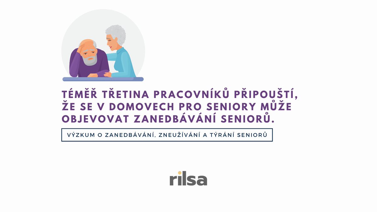 Výzkumný institut práce a sociálních věcí (@rilsa_research) on Twitter photo Téměř 1/3 pracovníků v domovech pro seniory připouští, že se v jejich zařízení může objevovat zanedbávání seniorů.
„Nechceme ukazovat na to, že se v institucích děje něco špatně. Kdokoliv se může dopustit chyby,“ uvádí autorka výzkumu Lucie Vidovićová z RILSA a <a href="/MUNI_FSS/">Fakulta soc. studií/Faculty of Social Studies</a> 1/2 Téměř 1/3 pracovníků v domovech pro seniory připouští, že se v jejich zařízení může objevovat zanedbávání seniorů.
„Nechceme ukazovat na to, že se v institucích děje něco špatně. Kdokoliv se může dopustit chyby,“ uvádí autorka výzkumu Lucie Vidovićová z RILSA a <a href="/MUNI_FSS/">Fakulta soc. studií/Faculty of Social Studies</a> 1/2