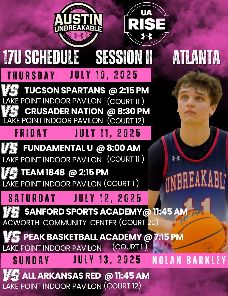 Nolan Barkley (@nolanbarkley) on Twitter photo Schedule for upcoming <a href="/RiseCircuit/">UA Rise Circuit</a> live period in Atlanta
<a href="/ub_austin/">UNBREAKABLE UA RISE</a> <a href="/CoachA_Jaxson/">Aaron Jackson</a> <a href="/CoachKen_Smith/">Kendall Smith</a> Schedule for upcoming <a href="/RiseCircuit/">UA Rise Circuit</a> live period in Atlanta
<a href="/ub_austin/">UNBREAKABLE UA RISE</a> <a href="/CoachA_Jaxson/">Aaron Jackson</a> <a href="/CoachKen_Smith/">Kendall Smith</a>