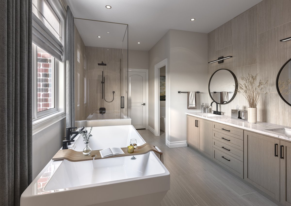 Step into serenity at Courts of King’s Bay, where the ensuite feels more like a spa retreat.

With elegant finishes, thoughtful design &amp; everyday
luxuries, it’s your own private escape.

Discover this limited collection of bungalows near Port Perry: tinyurl.com/3kc8jpv8
