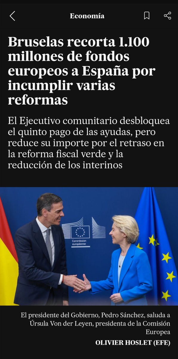 España recibe 24.000 de los 25.000 millones esperados en este tramo. 

Pero también se puede titular así, como si fuera El Mundo o ABC. 

Ps: el recorte de 1.000 millones se debe a no haber subido impuestos verdes.