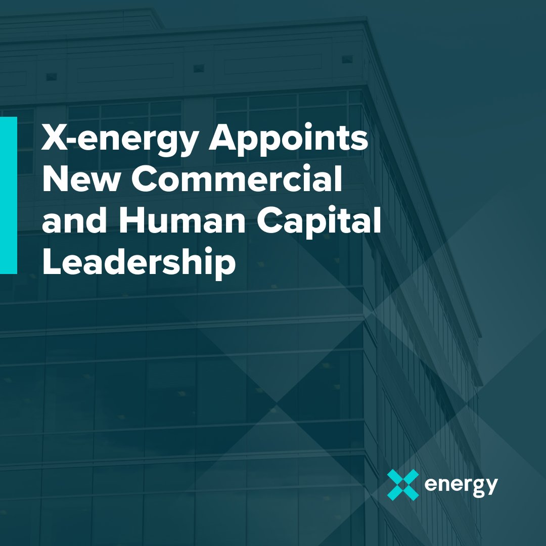 xenergynuclear's tweet image. X-energy is expanding its leadership team with new Chief Commercial Officer Dinkar Bhatia & Chief Human Capital Officer Rachel Lappin Scheinman! Plus, internal leaders Steve Miller, Sam Levenback, & Benjamin Reinke are taking on elevated roles to drive our growth.
Read more:…