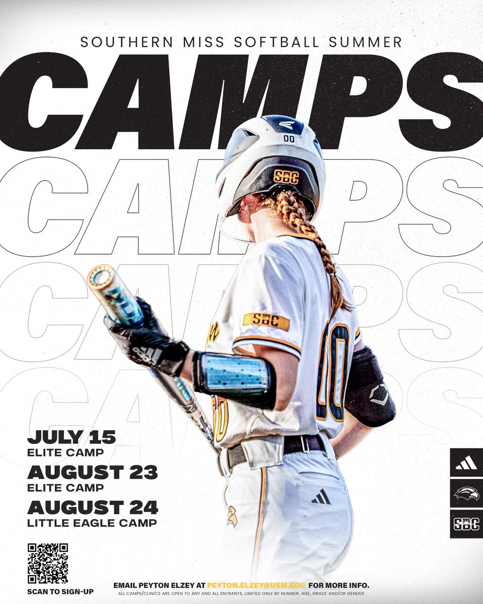 SouthernMissSB's tweet image. Summers not over yet 😎
July 15 - Elite Camp
August 23 - Elite Camp
August 24 - Little Eagle Camp
Sign Up ➡️ bit.ly/45JlN7B
