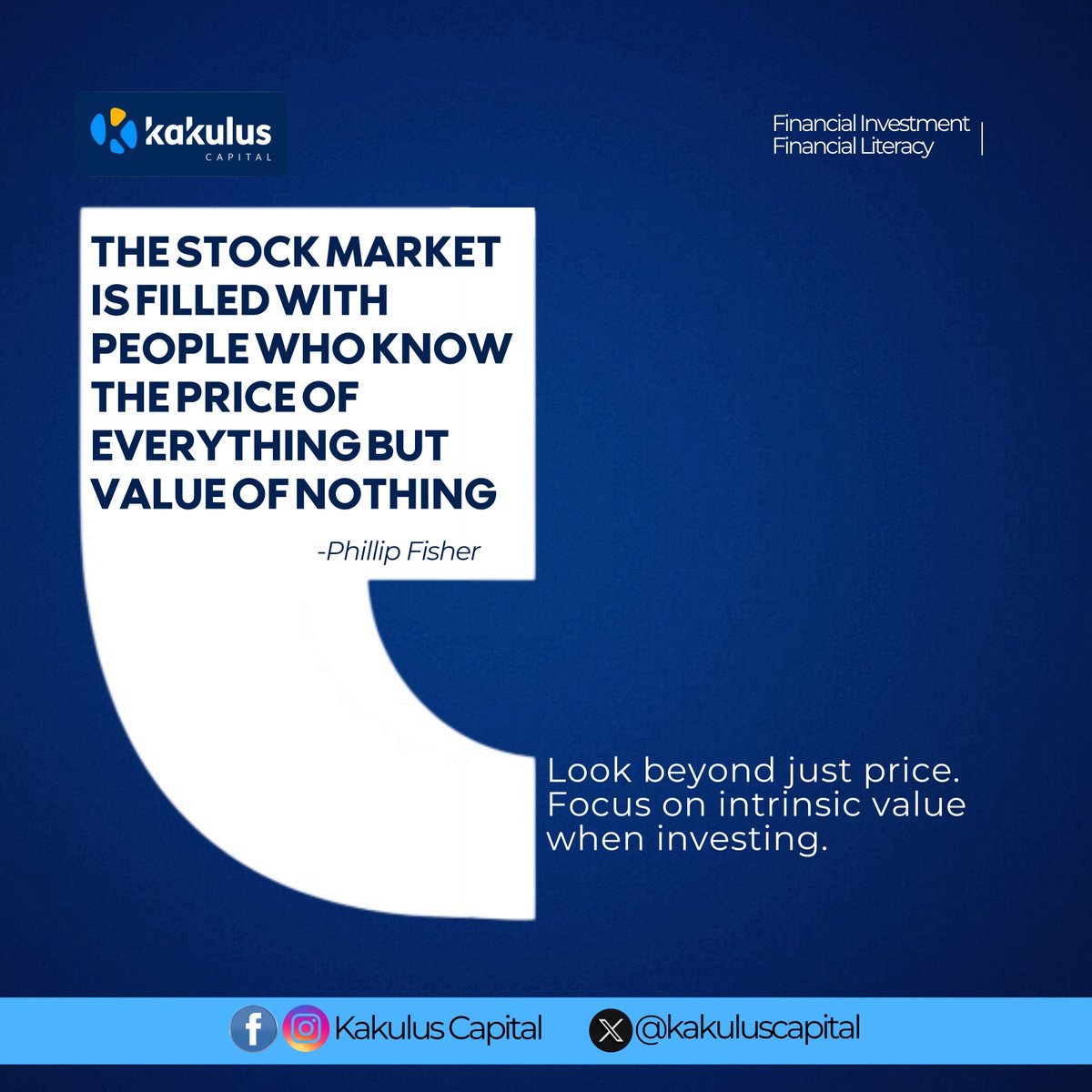 Kakuluscapital's tweet image. It's not enough to know the price of a thing, but also to know the value of that thing, and how it will serve you in the years to come.

Cheers to a productive week ahead.

#investmentknowledge 
#investmenttips 
#investmentvalue 
#kakuluscapital