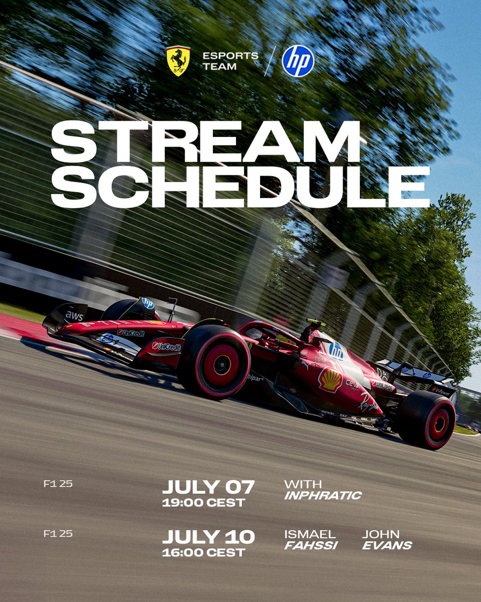It must be a #F125 kinda week 🤩

Who’s excited for another week of streaming? 👀

#FerrariEsports