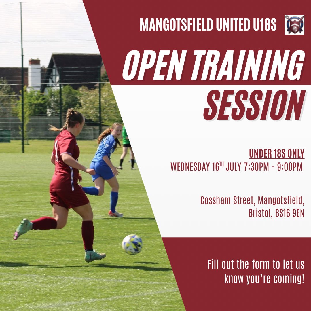 U18s Open Training Session!

Fill out the link below to let us know you’re coming ⚽️

docs.google.com/forms/d/e/1FAI…