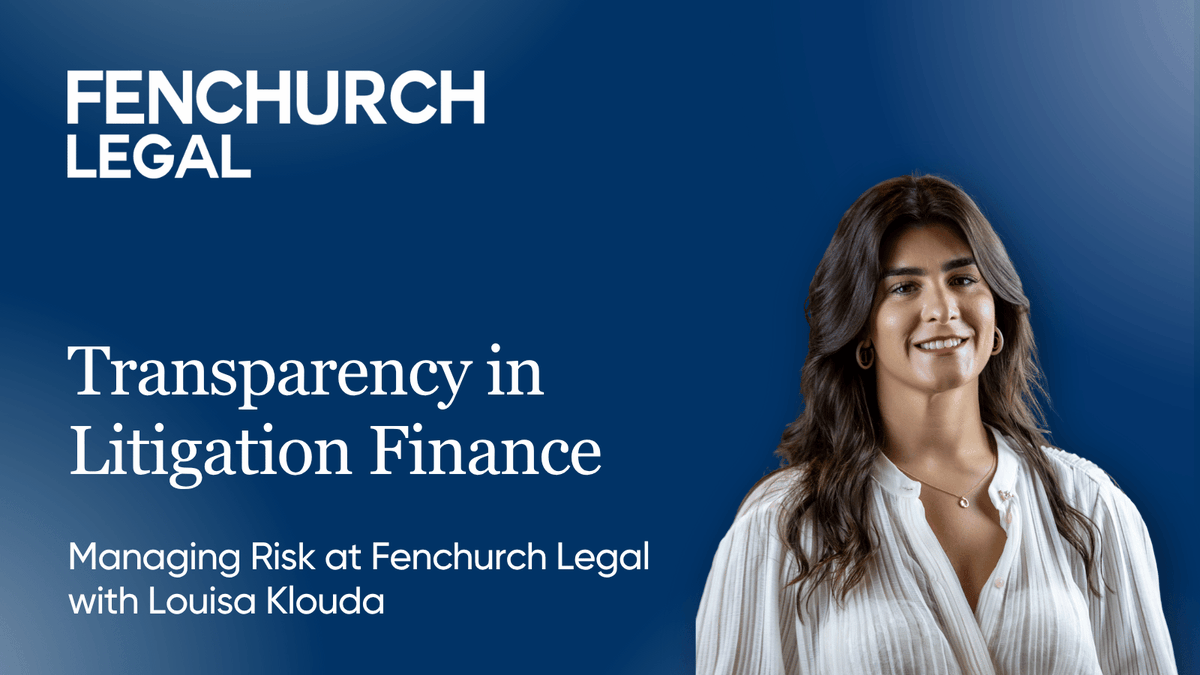 CEO of Fenchurch Legal, Louisa Klouda, sat with <a href="/DiscoverVincent/">Vincent Private Markets</a> to discuss how we transparently address and manage potential risks.

youtu.be/uU2crlGTjYU

#LitigationFunding