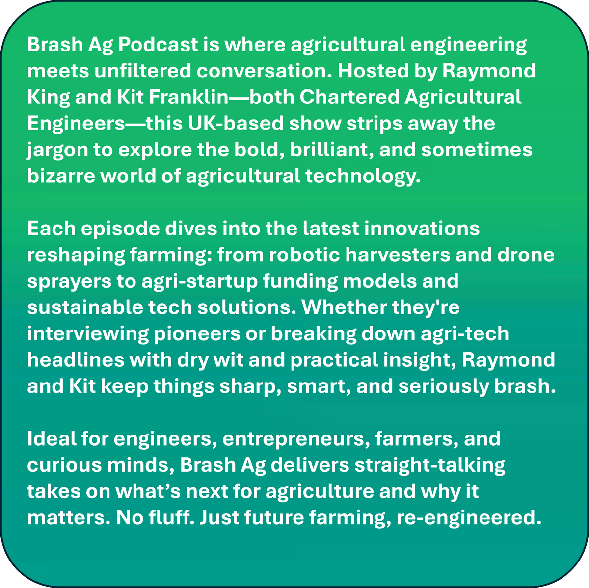 Brash Ag Farm Innovation Podcast tweet media