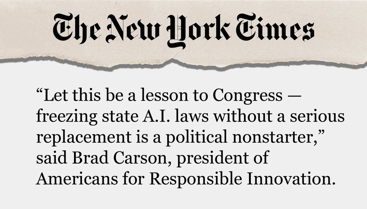The biggest takeaway from the defeat of the AI law moratorium: Preemption of state laws without a serious federal replacement is a political non-starter.

<a href="/dealbook/">DealBook</a> has the story:
…saging-custom-newsletters.nytimes.com/dynamic/render…