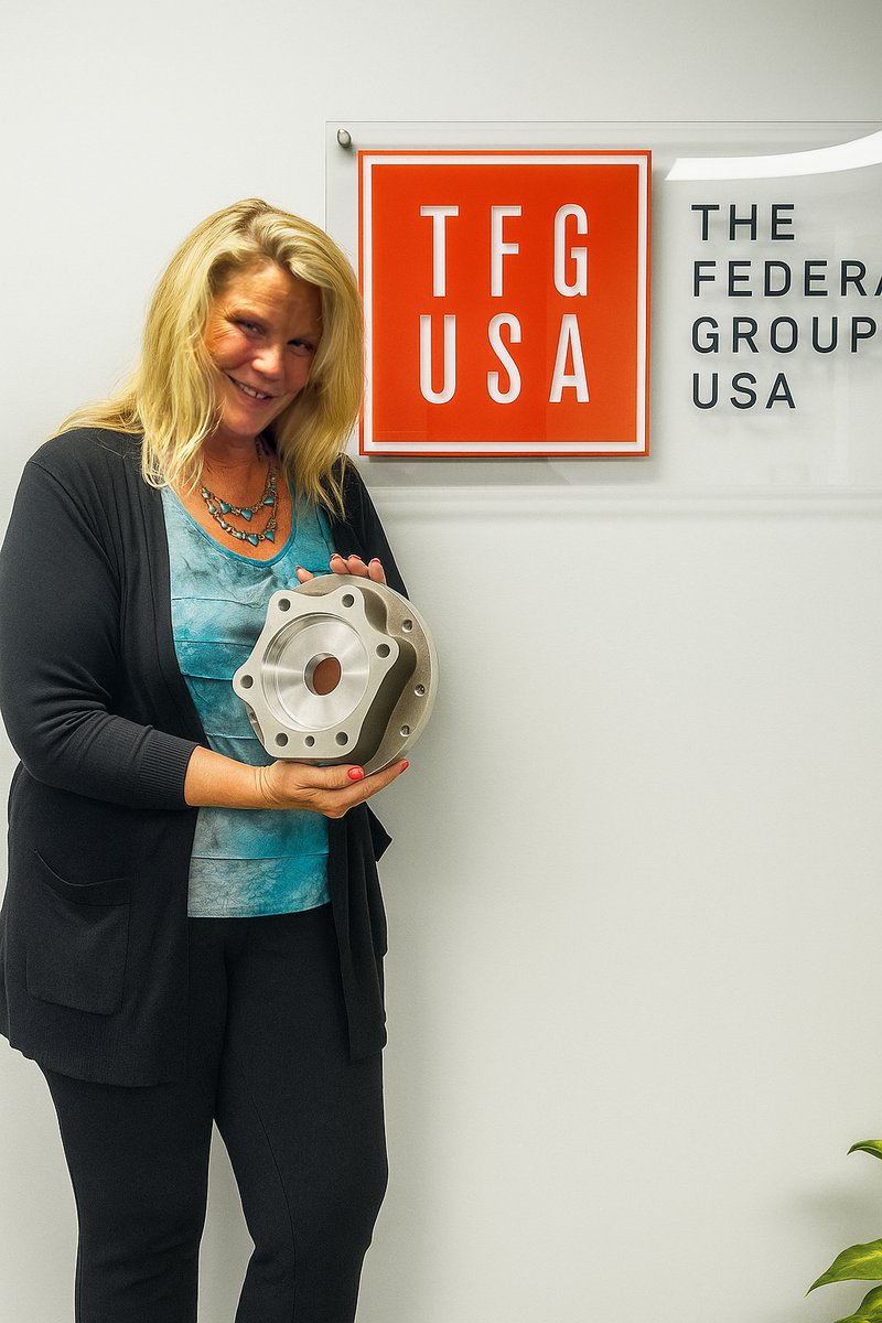 tfgusa's tweet image. ⚙️⚡️🔥 ATV season is heating up, &amp;amp; TFG Sales Engineer Gael is holding a component that we recently manufactured for an electric off-road vehicle. This cast and machined part will help drive the future of off-road EV power. #ATVSeason #EVPerformance #PowerInPrecision #ElectricATV