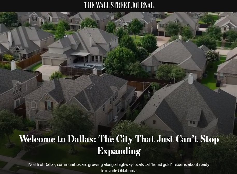 teamphil's tweet image. Dallas is a the city that just can’t stop expanding. It has an answer to the problems other cities face. wsj.com/economy/dallas… via @WSJ