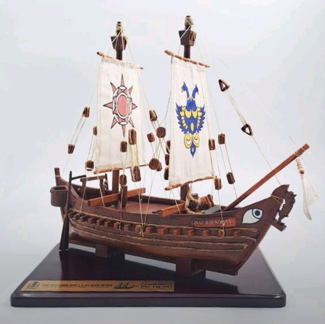 Sunil Jalihal (@sjalihal) on Twitter photo #CelebratingIndiasMaritimeHeritage 1:65 Scale Model of INSV Kaundinya Reconstructed Stitched Ship of 4 AD - brainchild of <a href="/sanjeevsanyal/">Sanjeev Sanyal</a> supported by <a href="/MinOfCultureGoI/">Ministry of Culture</a> and <a href="/indiannavy/">SpokespersonNavy</a> Launched at Karwar Naval Base, set to sail to Oman, Bali <a href="/aparanjape/">Amit Paranjape</a> <a href="/ap_pune/">AP</a> <a href="/MulaMutha/">Dr Uday S Kulkarni</a> #CelebratingIndiasMaritimeHeritage 1:65 Scale Model of INSV Kaundinya Reconstructed Stitched Ship of 4 AD - brainchild of <a href="/sanjeevsanyal/">Sanjeev Sanyal</a> supported by <a href="/MinOfCultureGoI/">Ministry of Culture</a> and <a href="/indiannavy/">SpokespersonNavy</a> Launched at Karwar Naval Base, set to sail to Oman, Bali <a href="/aparanjape/">Amit Paranjape</a> <a href="/ap_pune/">AP</a> <a href="/MulaMutha/">Dr Uday S Kulkarni</a>