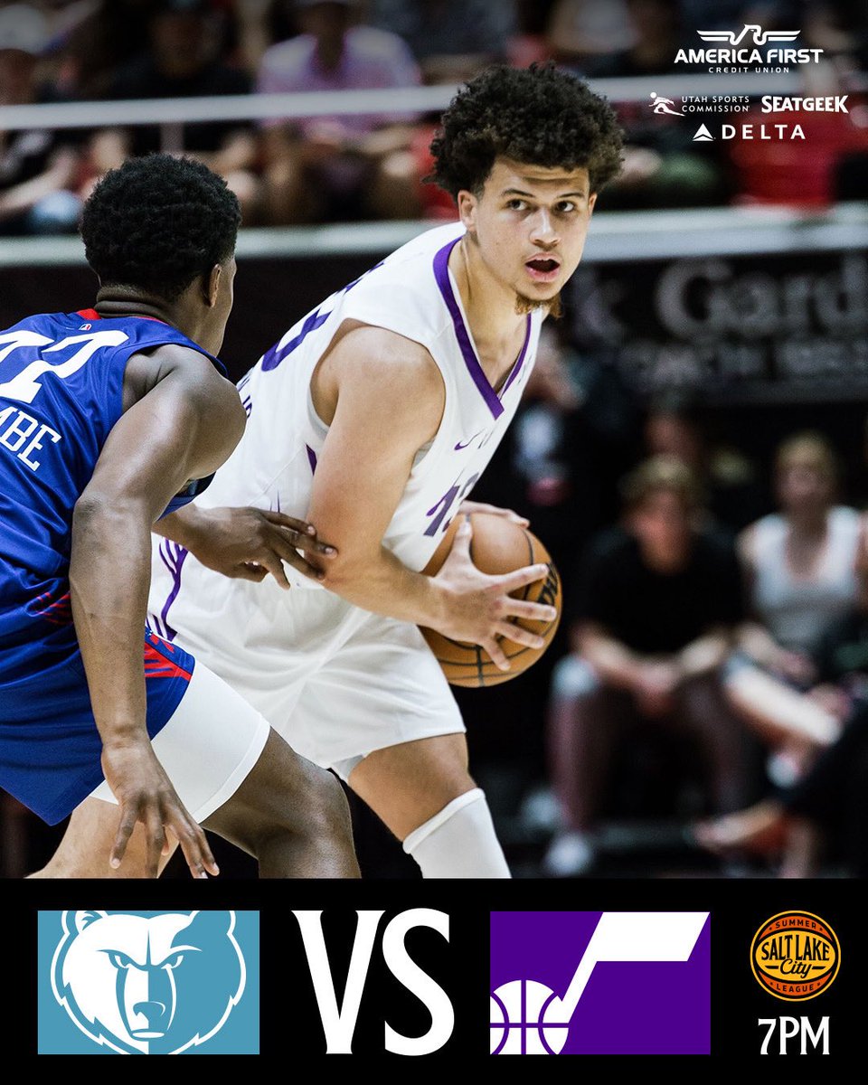 second run of the summer ☀️⛱️

⏰ 7PM MT
📺 <a href="/NBATV/">NBA TV</a> | KJZZ | JAZZ+
📻 @kslsportszone
📍 Jon M. Huntsman Center
🎟️ nba.com/jazz/slcsl

#TakeNote