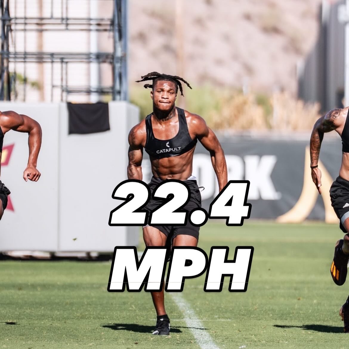 Elite DB <a href="/MylesRowser/">Gho$t</a> clocked 22 MPH on Catapult during practice in June. Practice = results in Games🚀