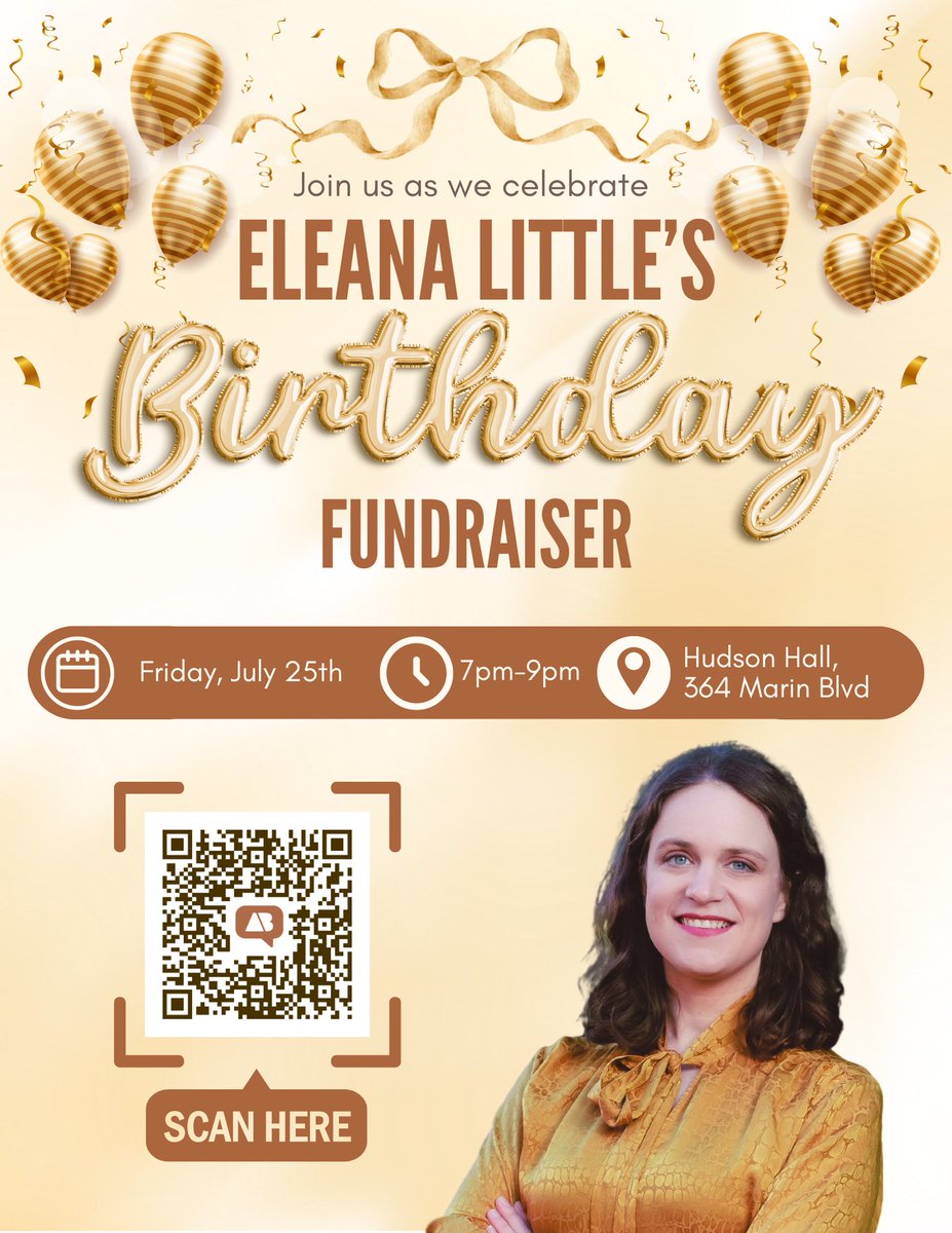 EleanaLittle's tweet image. Celebrate my birthday with me at Hudson Hall in downtown Jersey City!
Friday, July 25, 7-9 pm
secure.actblue.com/donate/eleanas…
Hope to see you there!