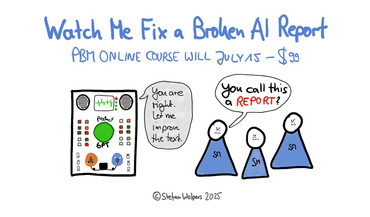 📺 "Watch Me Fix a Broken AI Report in 15 Minutes — Update on the Product Backlog Management Course v2" buff.ly/MDlGwAJ