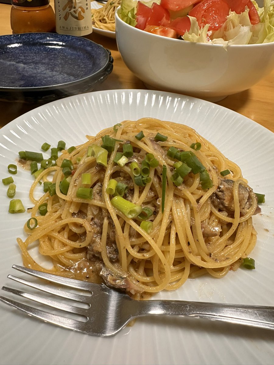 tomoa_co_go's tweet image. オイルサーディンパスタ

今週から三者面談週間でお弁当はしばらくおやすみだそう。

明日から次男バイト開始らしい☺️
がんばれ！

#おうちパスタ