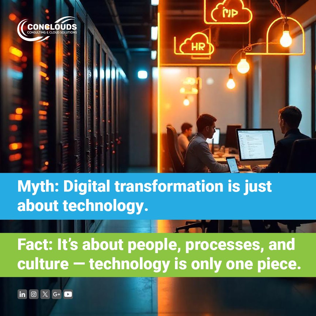 Conclouds2007's tweet image. Transformation myths = transformation mistakes. Let’s correct them. #DigitalMyths #Conclouds