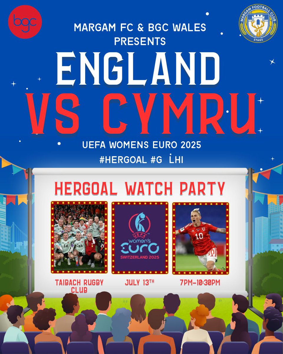 Margam Youth Centre 
Calling out all present girls/ ladies in our teams  and if any new girls / ladies  looking get into football come along this Sunday.
All our age groups are welcome to see a Cymru win on Sunday.

<a href="/Hergoalmedia/">HerGoal</a>
