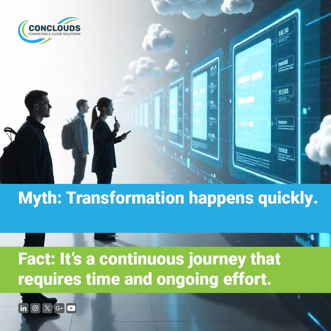 Conclouds2007's tweet image. Transformation myths = transformation mistakes. Let’s correct them. #DigitalMyths #Conclouds