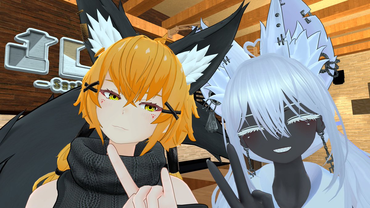 Mokee0523's tweet image. #VRC_さしバル
グループのイベント初参加！
お喋り楽しくて、カッコカワいいアバターいっぱいで眼福で最高でした！！
さしまるさんとのツーショも撮らせて頂いた！！