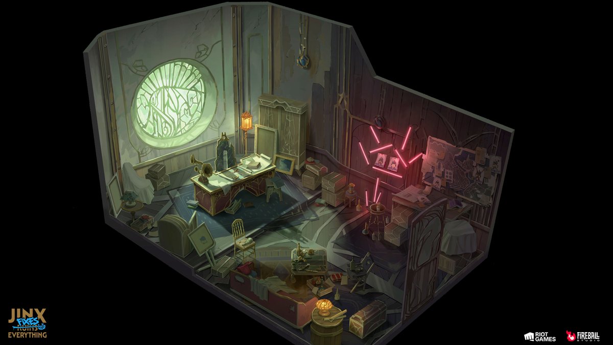 Designing the interiors for Jinx Fixes Everything was a fun challenge, packed with intricate details, dynamic lighting, and careful thought for player circulation. What kind of game spaces do you love to navigate?