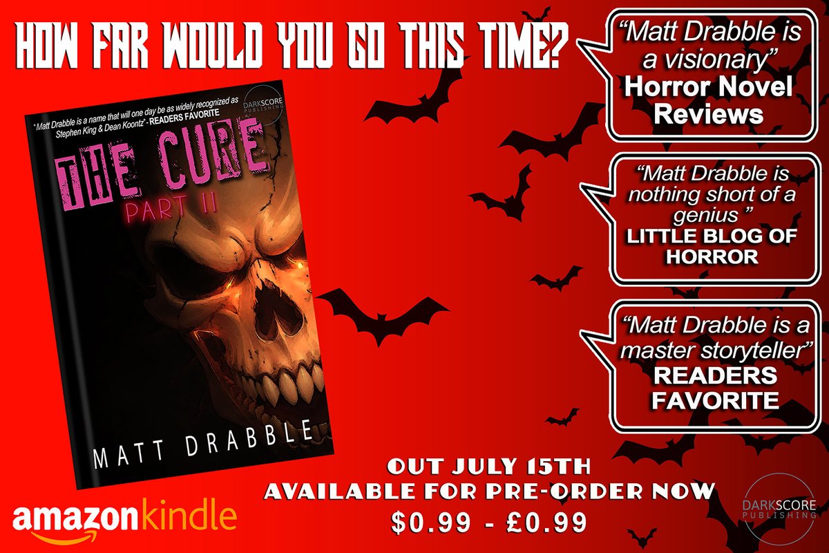 MattDrabble01's tweet image. One week to go &amp;amp; you can still pre-order &quot;The Cure II&quot; for only $0.99/£0.99!!!! Out July 15th.

Amazon Links:
US - rb.gy/aiv9xv
UK - rb.gy/qf5gcd